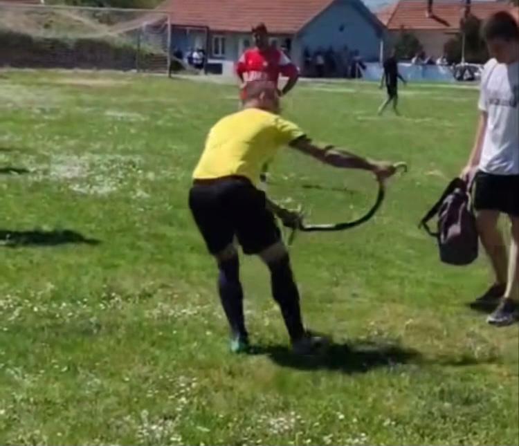 VIDEO Ovo Ima Samo U SRBIJI Zmija Ujela Sudiju Dva Puta Tokom Utakmice